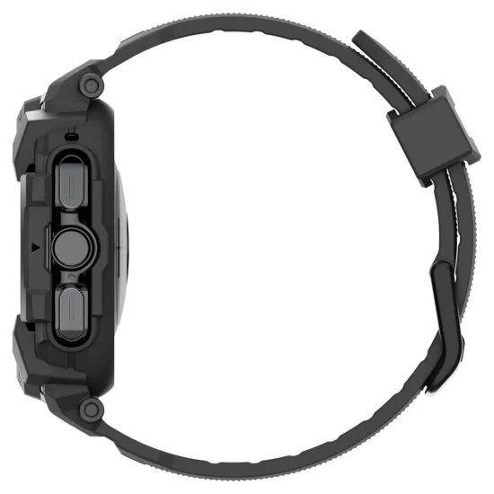 Протектор за Samsung Galaxy Watch Ultra 47mm + каишка - Spigen - Rugged Armor Pro - черен