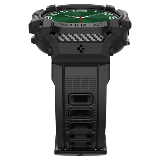 Протектор за Samsung Galaxy Watch Ultra 47mm + каишка - Spigen - Rugged Armor Pro - черен