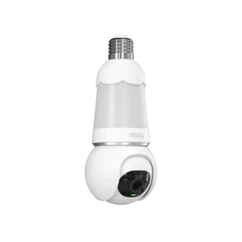 Wi-Fi камера за наблюдение с бързо откриване и известяване - Imou Ranger Bulb Cam (IPC-S6DP-5M0WEB-E27) - бяла