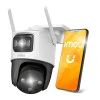 8MP Wi-Fi камера за наблюдение с бързо откриване и известяване - Imou Outdoor Camera Cruiser Dual (IPC-S7XP-8M0WED-0360B) - Бял
