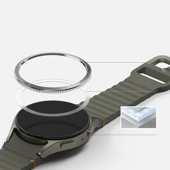 Рамка за Samsung Galaxy Watch7 40mm - Ringke Bezel Styling - Silver Pattern7 (CB-GW7-40-03)