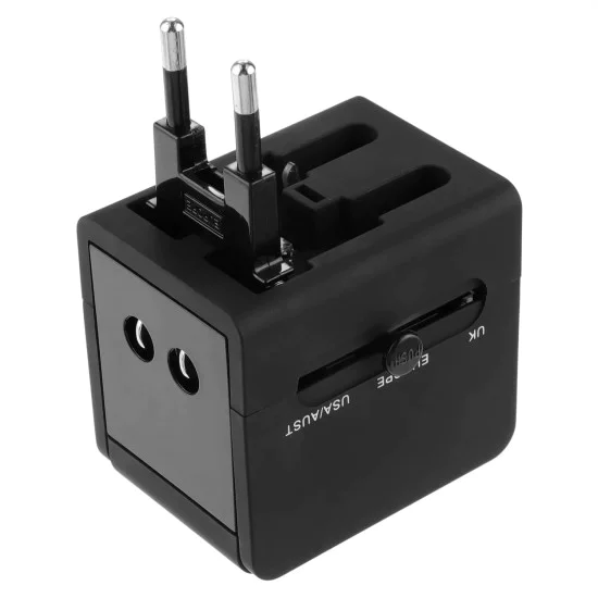 Адаптер за PD20W, QC, USB, Type-C, EU, UK, AUS, US - (HHT148) - черен
