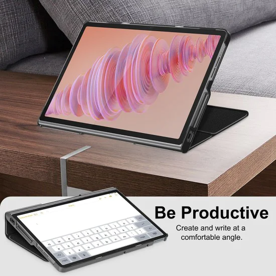 Калъф за Lenovo Tab Plus - FoldPro - Черен