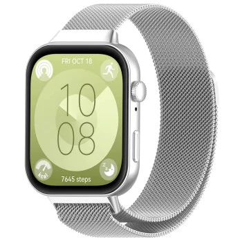 Каишка за Huawei Watch Fit 3 - Каишка за часовник (W009) - Сребриста