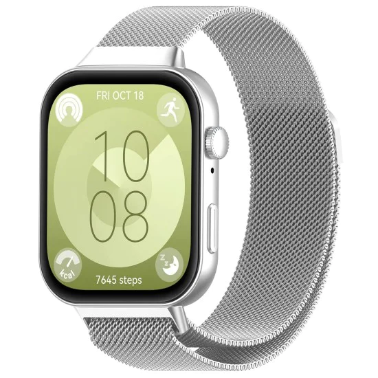 Каишка за Huawei Watch Fit 3 - Каишка за часовник (W009) - Сребриста