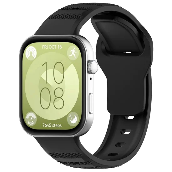 Каишка за Huawei Watch Fit 3 - Каишка за часовник (W050) - Черна