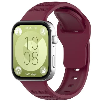 Каишка за Huawei Watch Fit 3 - Каишка за часовник (W050) - Бордо
