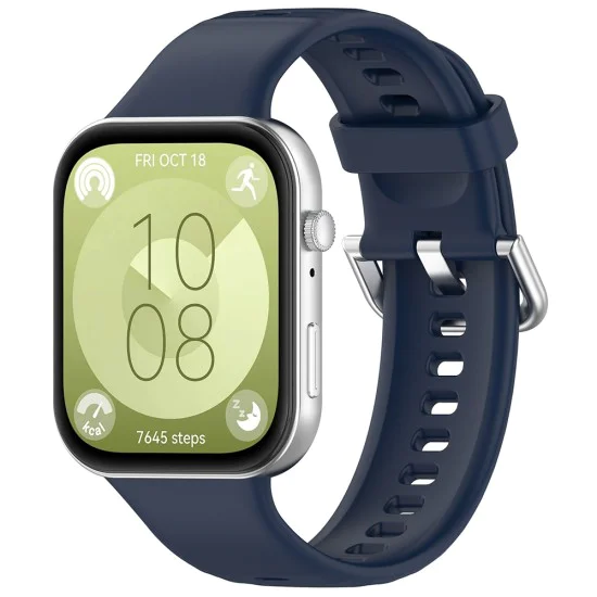 Каишка за Huawei Watch Fit 3 - Каишка за часовник 24mm (W061) - Navy Blue