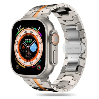 Каишка за часовник за Apple Watch 1/2/3/3/4/4/5/5/5/6/6/7/8/7/8/9/10/SE/SE/SE 2/Ultra/Ultra 2 (42/44/45/46/49 мм) - Каишка за часовник (W063) - Титаниево оранжево