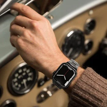 Каишка за часовник за Apple Watch 1/2/3/3/4/4/5/5/5/6/6/7/8/7/8/9/10/SE/SE/SE 2/Ultra/Ultra 2 (42/44/45/46/49 мм) - Каишка за часовник (W063) - Титаниево оранжево