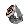 Каишка за часовник за Apple Watch 1/2/3/3/4/4/5/5/5/6/6/7/8/7/8/9/10/SE/SE/SE 2/Ultra/Ultra 2 (42/44/45/46/49 мм) - Каишка за часовник (W064) - Титаниево черно сиво
