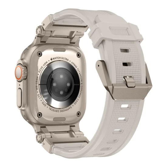 Каишка за часовник за Apple Watch 1/2/3/3/4/4/5/5/5/6/6/7/8/7/8/9/10/SE/SE/SE 2/Ultra/Ultra 2 (42/44/45/46/49 мм) - Каишка за часовник (W064) - Титаниева сребърна звездна светлина
