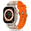 Каишка за часовник за Apple Watch 1/2/3/3/4/4/5/5/5/6/6/7/8/7/8/9/10/SE/SE/SE 2/Ultra/Ultra 2 (42/44/45/46/49 мм) - Каишка за часовник (W064) - Титаниево сребристо оранжево