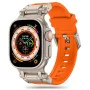 Каишка за часовник за Apple Watch 1/2/3/3/4/4/5/5/5/6/6/7/8/7/8/9/10/SE/SE/SE 2/Ultra/Ultra 2 (42/44/45/46/49 мм) - Каишка за часовник (W064) - Титаниево сребристо оранжево