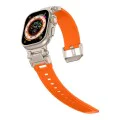 Каишка за часовник за Apple Watch 1/2/3/3/4/4/5/5/5/6/6/7/8/7/8/9/10/SE/SE/SE 2/Ultra/Ultra 2 (42/44/45/46/49 мм) - Каишка за часовник (W064) - Титаниево сребристо оранжево