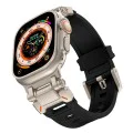 Каишка за часовник за Apple Watch 1/2/3/3/4/4/5/5/5/6/6/7/8/7/8/9/10/SE/SE/SE 2/Ultra/Ultra 2 (42/44/45/46/49 mm) - Каишка за часовник (W064) - Titanium Silver Black