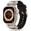 Каишка за часовник за Apple Watch 1/2/3/3/4/4/5/5/5/6/6/7/8/7/8/9/10/SE/SE/SE 2/Ultra/Ultra 2 (42/44/45/46/49 mm) - Каишка за часовник (W064) - Titanium Silver Black