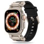 Каишка за часовник за Apple Watch 1/2/3/3/4/4/5/5/5/6/6/7/8/7/8/9/10/SE/SE/SE 2/Ultra/Ultra 2 (42/44/45/46/49 mm) - Каишка за часовник (W064) - Titanium Silver Black