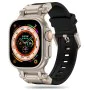Каишка за часовник за Apple Watch 1/2/3/3/4/4/5/5/5/6/6/7/8/7/8/9/10/SE/SE/SE 2/Ultra/Ultra 2 (42/44/45/46/49 mm) - Каишка за часовник (W064) - Titanium Silver Black