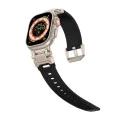 Каишка за часовник за Apple Watch 1/2/3/3/4/4/5/5/5/6/6/7/8/7/8/9/10/SE/SE/SE 2/Ultra/Ultra 2 (42/44/45/46/49 mm) - Каишка за часовник (W064) - Titanium Silver Black