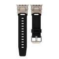 Каишка за часовник за Apple Watch 1/2/3/3/4/4/5/5/5/6/6/7/8/7/8/9/10/SE/SE/SE 2/Ultra/Ultra 2 (42/44/45/46/49 mm) - Каишка за часовник (W064) - Titanium Silver Black
