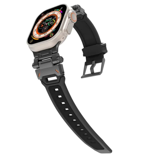 Каишка за часовник за Apple Watch 1/2/3/3/4/4/5/5/5/6/6/7/8/7/8/9/10/SE/SE/SE 2/Ultra/Ultra 2 (42/44/45/46/49 мм) - Каишка за часовник (W064) - Титаниево черно