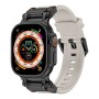 Каишка за часовник за Apple Watch 1/2/3/3/4/4/5/5/5/6/6/7/8/7/8/9/10/SE/SE/SE 2/Ultra/Ultra 2 (42/44/45/46/49 мм) - Каишка за часовник (W064) - Титаниево черно сиво