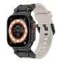 Каишка за часовник за Apple Watch 1/2/3/3/4/4/5/5/5/6/6/7/8/7/8/9/10/SE/SE/SE 2/Ultra/Ultra 2 (42/44/45/46/49 мм) - Каишка за часовник (W064) - Титаниево черно сиво