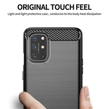 Калъф за OnePlus 9 - Carbon Silicone - Черен