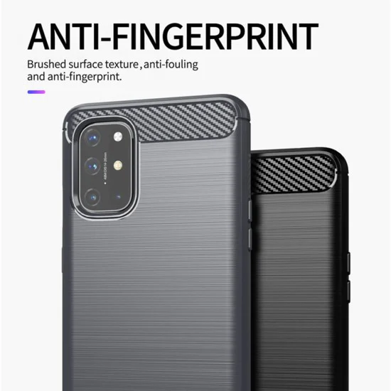 Калъф за OnePlus 9 - Carbon Silicone - Черен