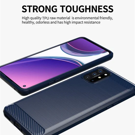 Калъф за OnePlus 9 - Carbon Silicone - Черен