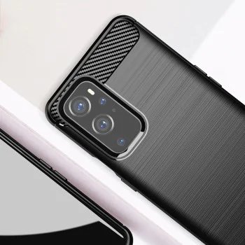 Калъф за OnePlus 9 Pro - Carbon Silicone - Черен