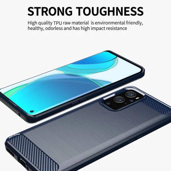 Калъф за OnePlus 9 Pro - Carbon Silicone - Черен