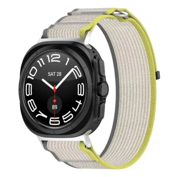 Каишка за Samsung Galaxy Watch Ultra 47 мм - Каишка за часовник (W054) - Жълто / Сиво