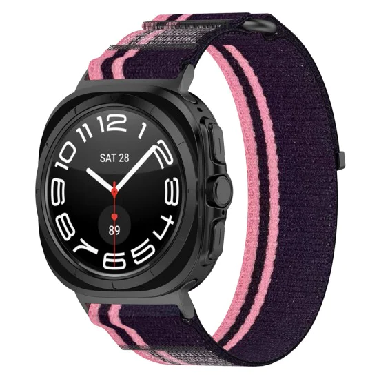 Каишка за Samsung Galaxy Watch Ultra 47mm - Каишка за часовник (W054) - розово / черно