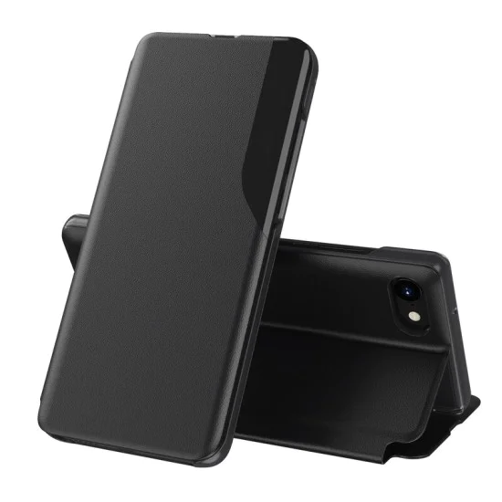 Калъф за iPhone 6 / 6s / 7 / 8 / SE 2, SE 2020 / SE 3, SE 2022 - Серия eFold - Черен