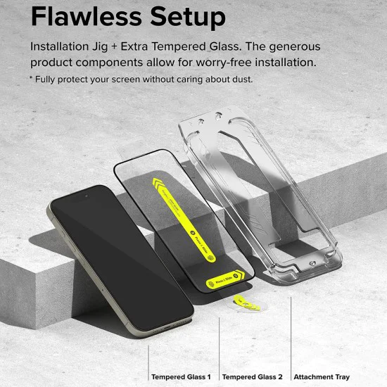 Протектор за iPhone 16 Pro Max (комплект от 2) - Ringke Easy Slide Tempered Glass - Clear