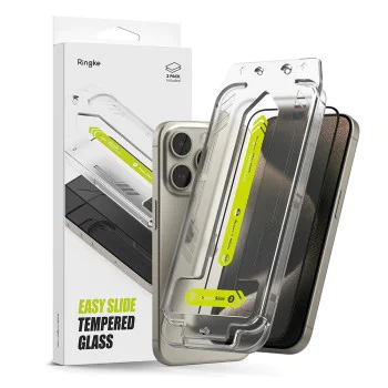 Протектор за iPhone 16 Pro (комплект от 2) - Ringke Easy Slide Tempered Glass - Clear