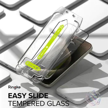 Протектор за iPhone 16 Pro (комплект от 2) - Ringke Easy Slide Tempered Glass - Clear