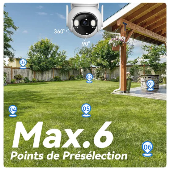 Wi-Fi камера за наблюдение с батерия, Type-C, 15000mAh, 3MP - Imou Outdoor Camera Cell PT Cell (IPC-K9EP-3T0WE) - Бял