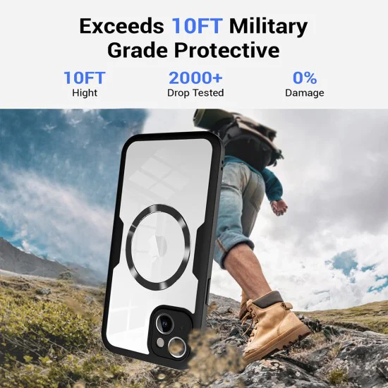 Калъф за iPhone 15 + калъф - ColorVerse 360 ​​MagSafe MagSafe Series - син