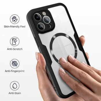 Калъф за iPhone 15 Pro Max + Протектор - ColorVerse 360 ​​MagSafe MagSafe Series - розов