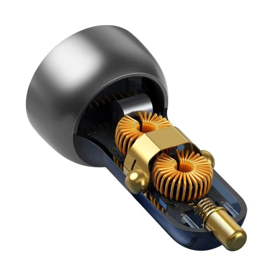 Baseus - Зарядно за кола (CCKX-C0A) - Type-C PD65W, USB QC4.0 - Clear