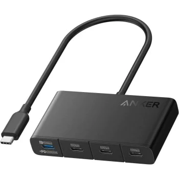 Докинг станция, 10Gbps, 100W, 4x Type-C - Anker (A8340GA1) - Черен