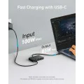 Докинг станция, 10Gbps, 100W, 4x Type-C - Anker (A8340GA1) - Черен
