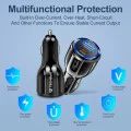 Зарядно за кола USB-A QC 5.0 QC 30W, USB-C PD30W - Premium (TE-022) - Черно