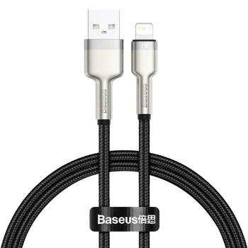 Кабел за данни USB към Lightning 2.4A 2.4A, 2m - Baseus Cafule (CALJK-B01) - черен