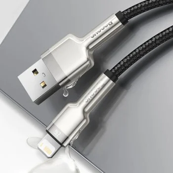 Кабел за данни USB към Lightning 2.4A 2.4A, 2m - Baseus Cafule (CALJK-B01) - черен