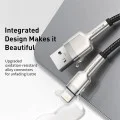 Кабел за данни USB към Lightning 2.4A 2.4A, 2m - Baseus Cafule (CALJK-B01) - черен