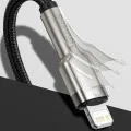 Кабел за данни USB към Lightning 2.4A 2.4A, 2m - Baseus Cafule (CALJK-B01) - черен